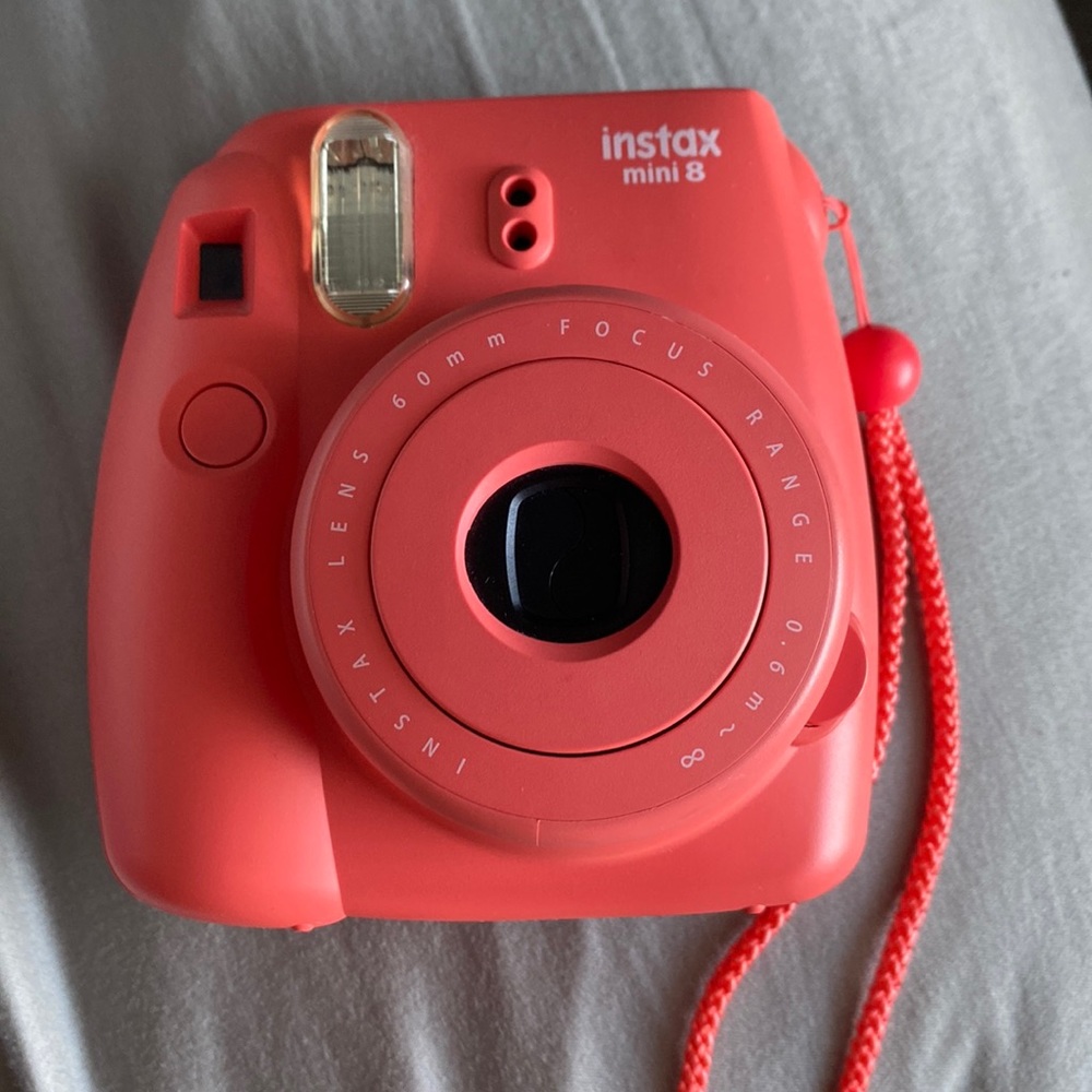 Coral instax mini 8 camera with 1 new 10 pack of film